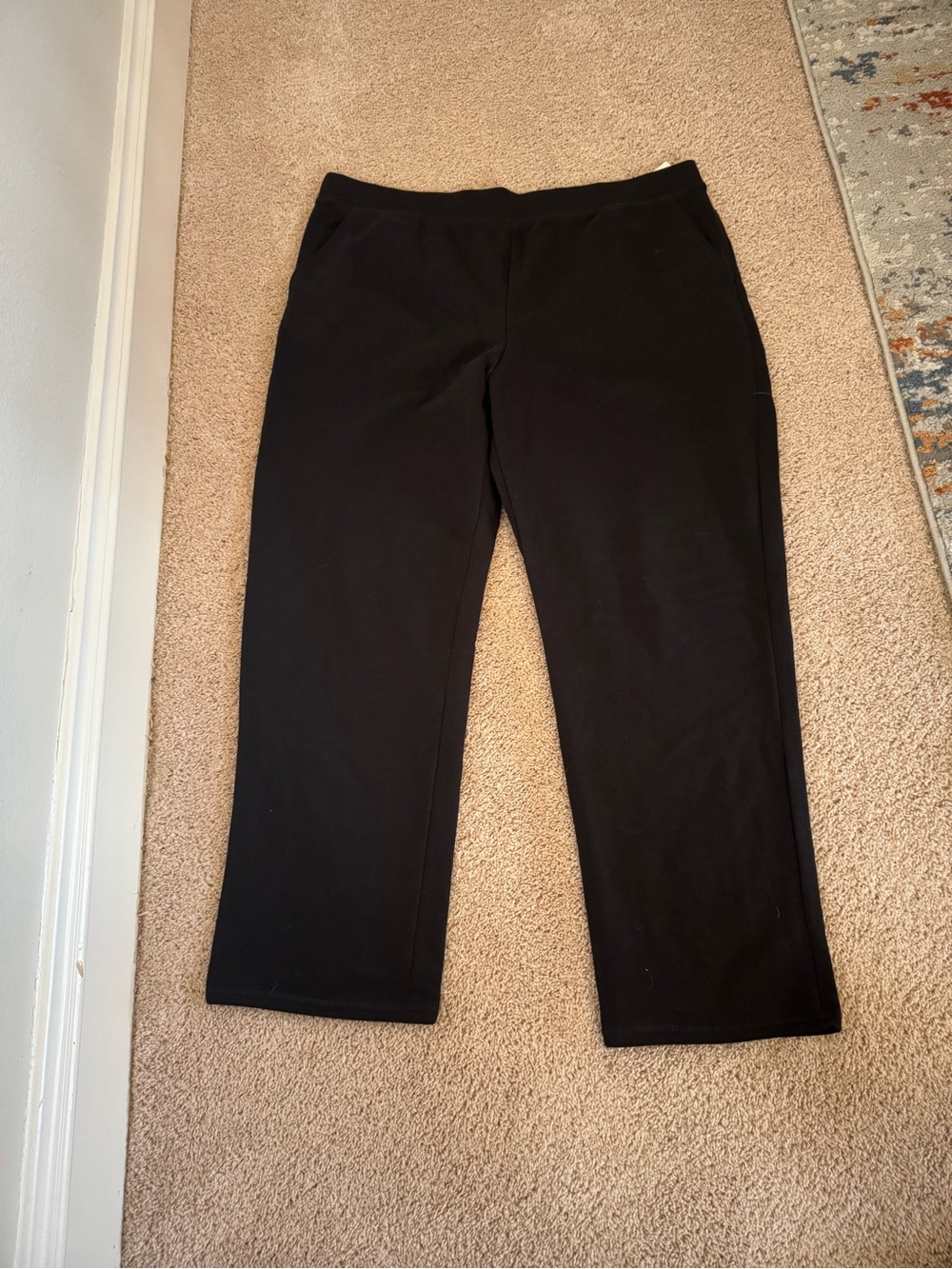Time and Tru Black Straight-Leg Pull-On Pants